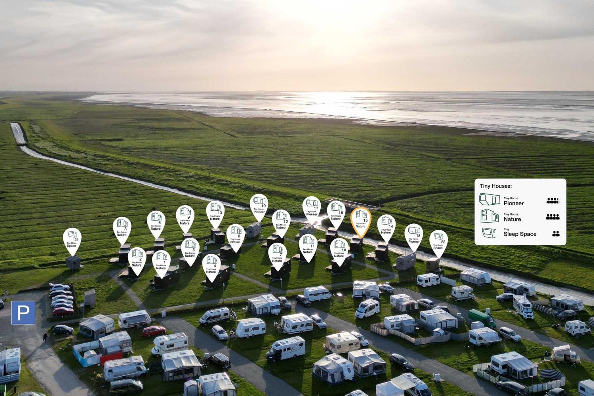 Tiny House Nature 15 Zur Meerseite - Green Tiny Village Harlesiel Carolinensiel Bagian luar foto